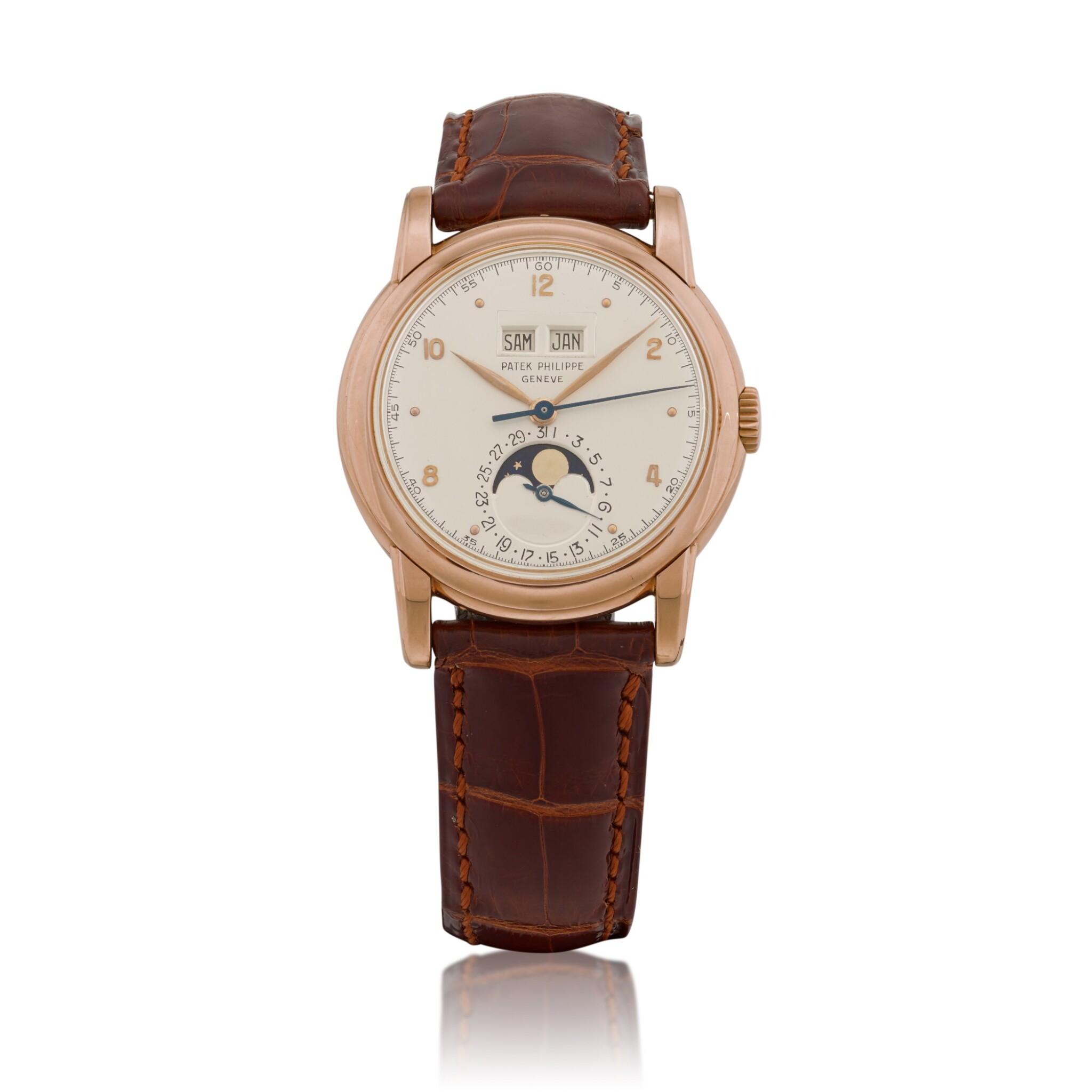 Patek Philippe 2497: A Rare 18K Gold Perpetual Calendar Watch with Moon Phases