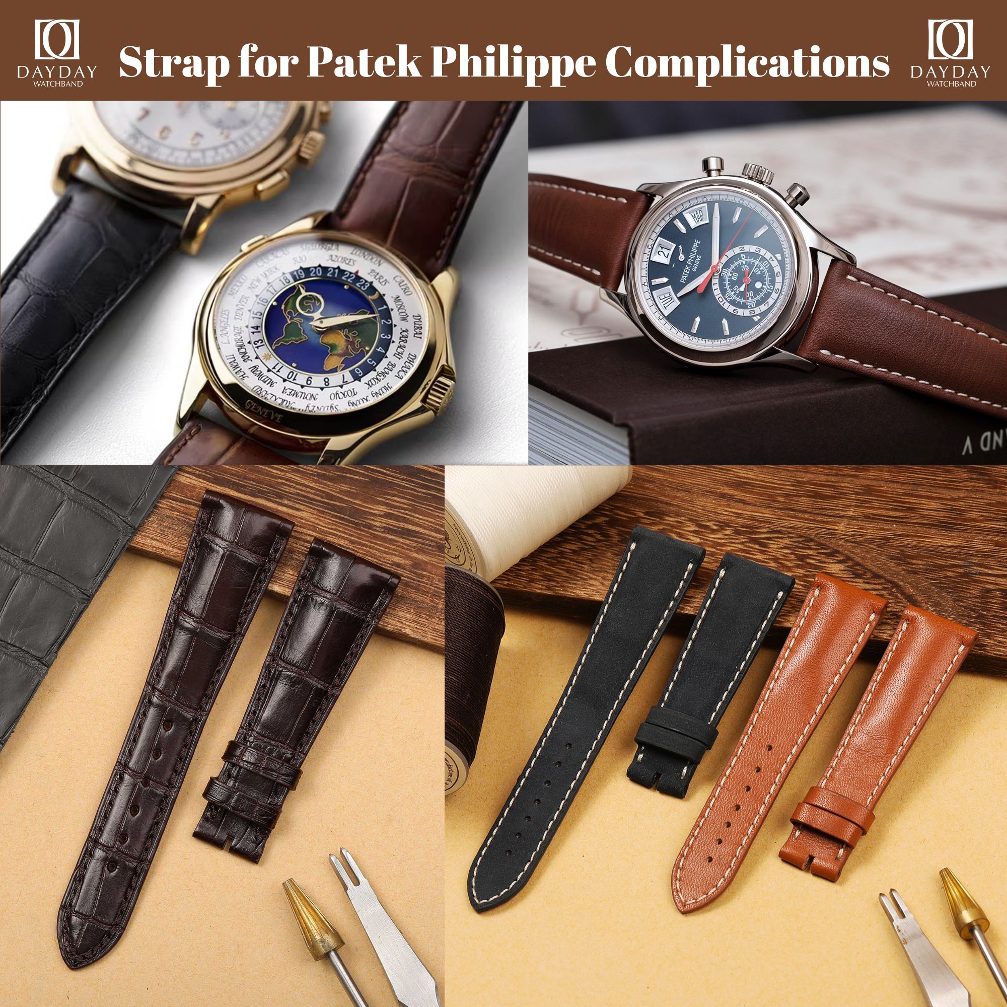 Best Patek Philippe Leather Watch Bands for Nautilus & Calatrava Models