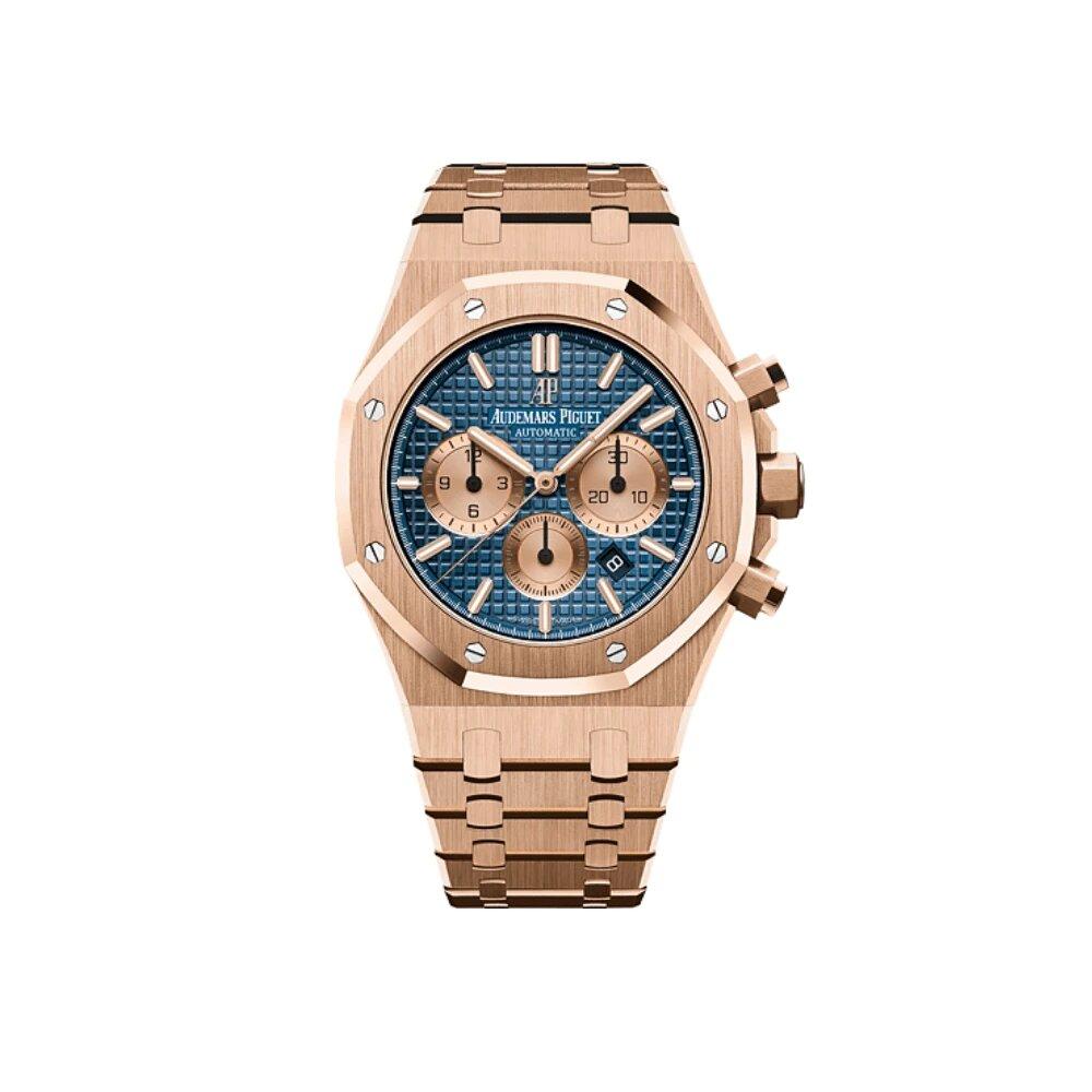 Discover the Audemars Piguet Royal Oak Rose Gold with Blue Dial