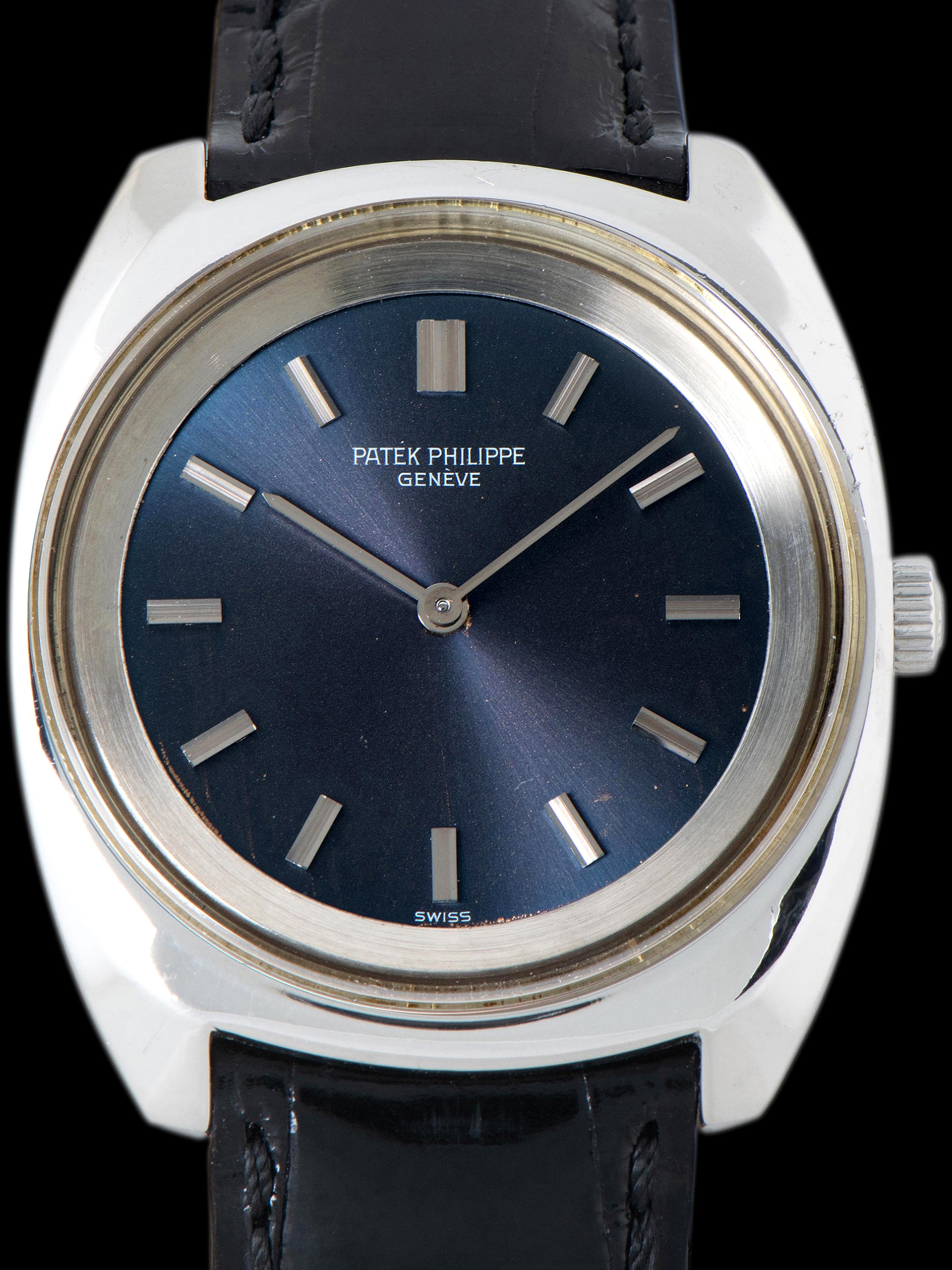 Patek Philippe 3579: A Rare Stainless Steel Calatrava Watch with Blue Dial