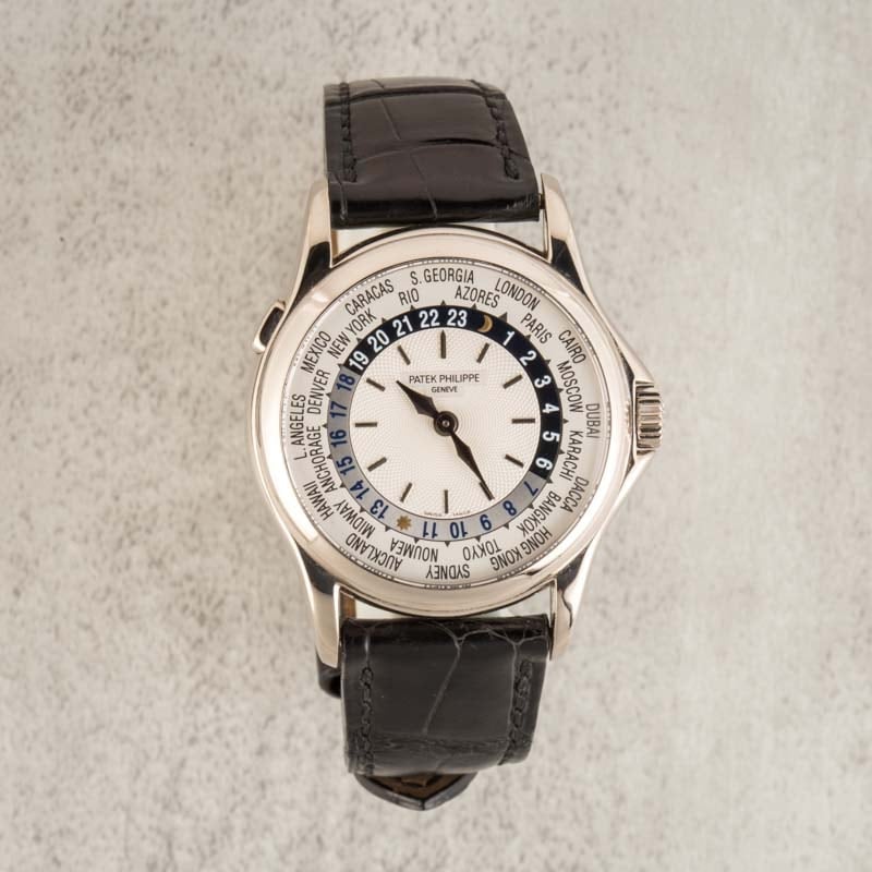 Pre-Owned Patek Philippe 5110G World Time Watch for Sale: Elegant White Gold