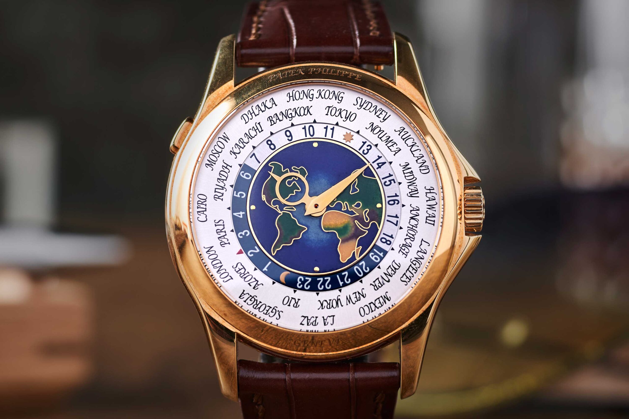 Discover the Elegance of Patek Philippe World Timer Watch with Multiple Time Zones