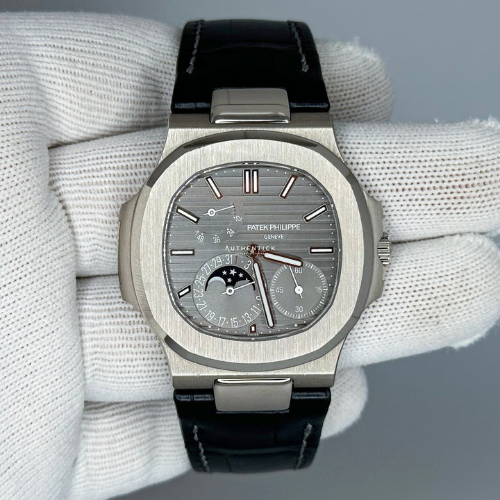 Explore the Patek Philippe 5712G White Gold Nautilus - Moonphase Model