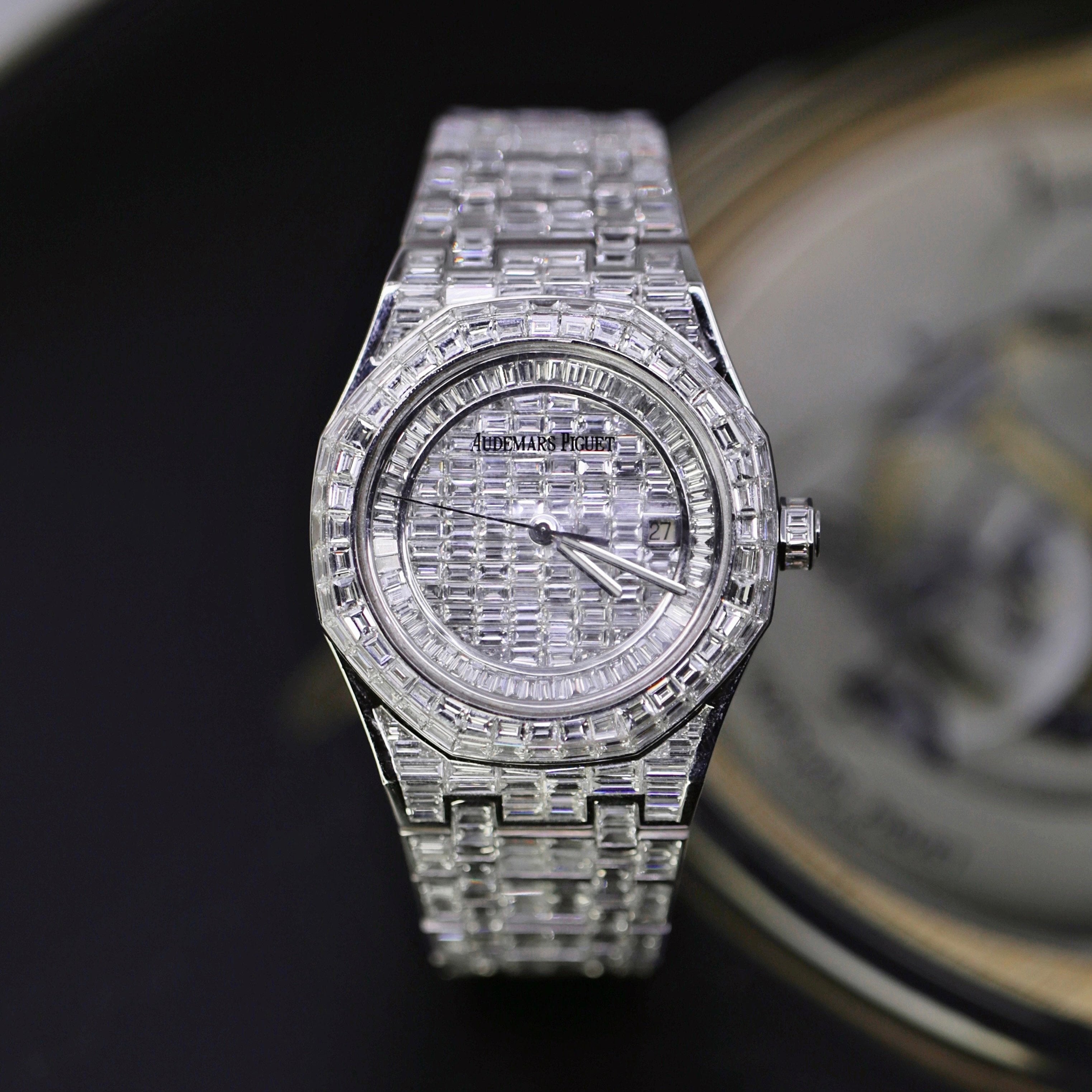 Luxury Audemars Piguet Royal Oak Iced Out Watch: Shine with Aftermarket Diamond Enhancements