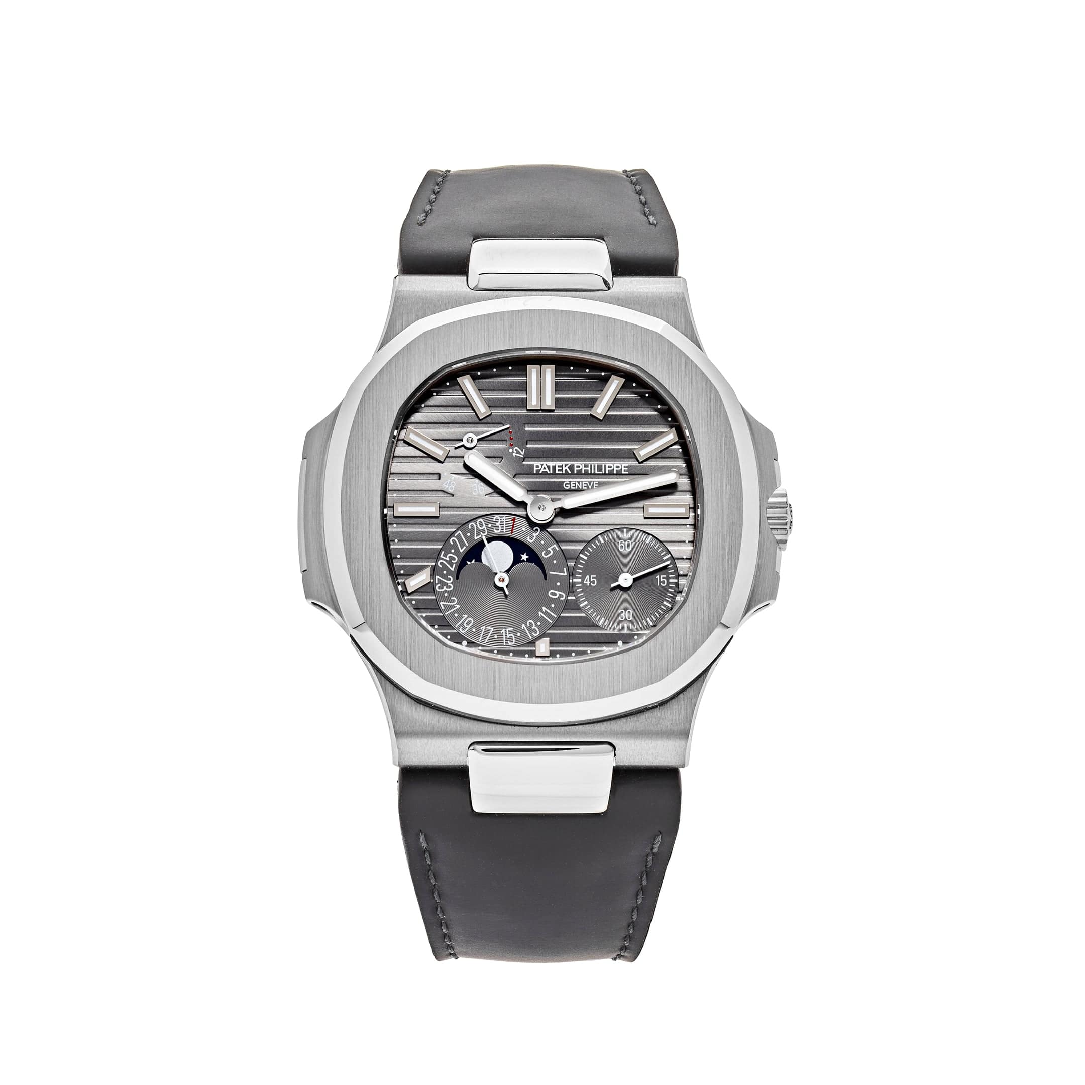 Explore the Patek Philippe 5712G White Gold Nautilus - Moonphase Model