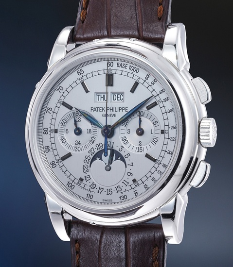 Patek Philippe 5970G-001: Elegant Perpetual Calendar Chronograph in White Gold