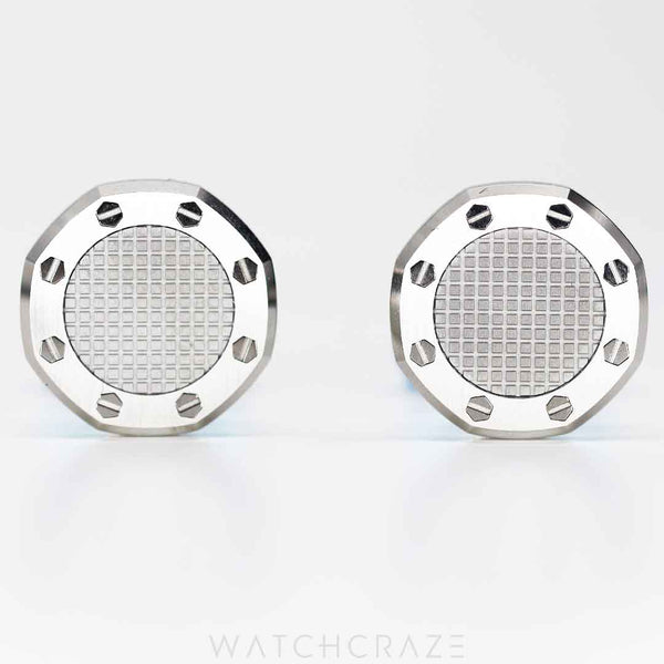 Audemars Piguet Cufflinks: Luxury Stainless Steel Design with Iconic Octagonal Shape