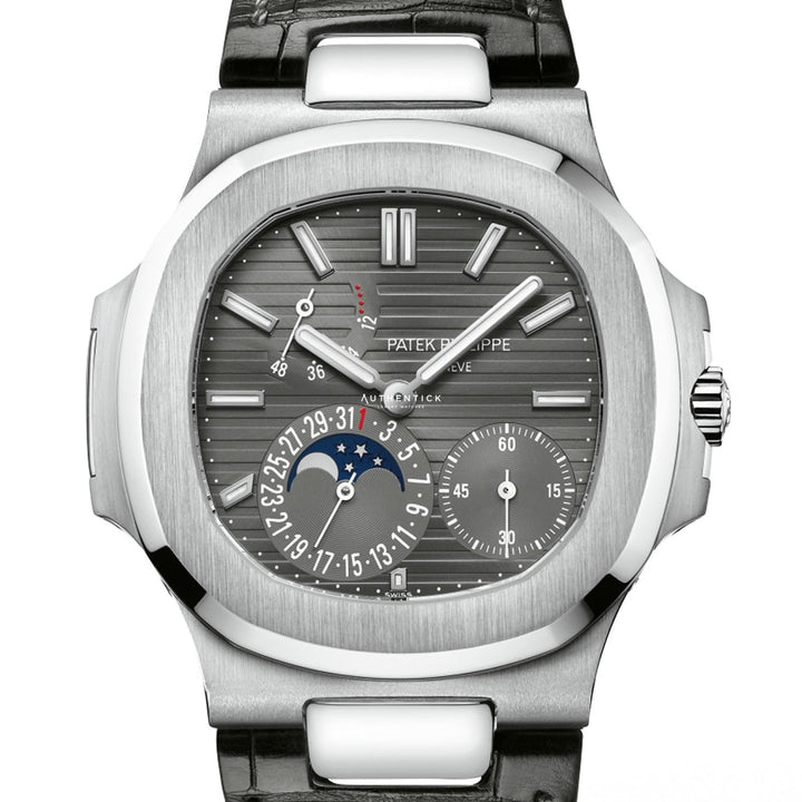 Explore the Patek Philippe 5712G White Gold Nautilus - Moonphase Model